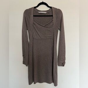Athleta Hot Toddy Knit Wrap Dress Taupe Size S